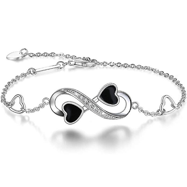 Wabjtam fotlänk för kvinnor, 925 sterling silver charm justerbar fotlänk, vit ros guld färger