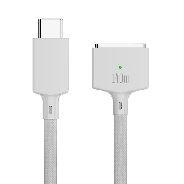 Typ-c till magnetisk laddningskabel Typ-c-adapterkabel för Macbook Pd3.1 140w snabbladdningsadapterkabel för Macbook-strömförsörjning - Snngv（Vit）