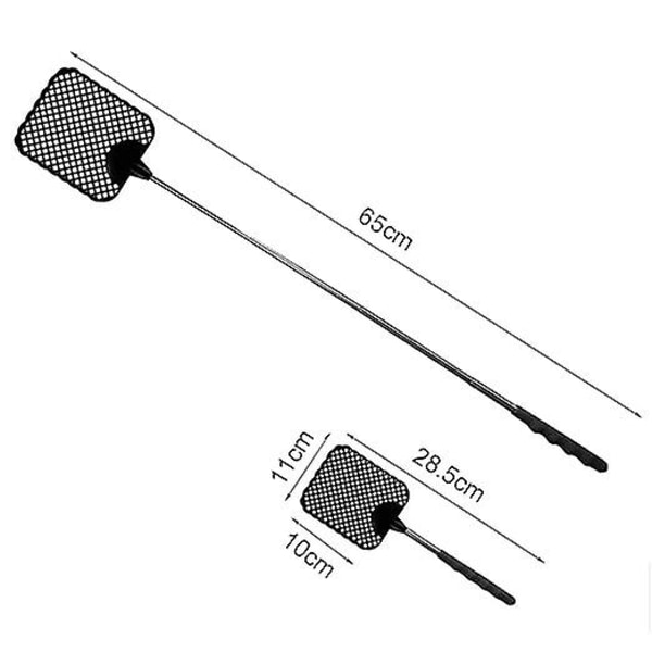 Udtrækkelig fluesmækker (sort), manuel skadedyrsbekæmpelse, manuel skadedyrsbekæmpelse med holdbar og robust telesk
