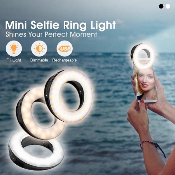 Led Selfie Ring Light Mini Circle Mobiltelefon Lens Makeup Fill Light For Smart Phone