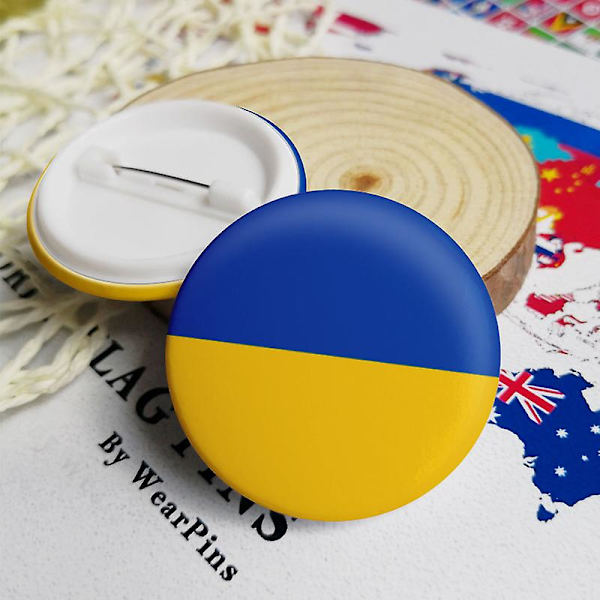 Ukraina lippu suuri pinni 2 kpl
