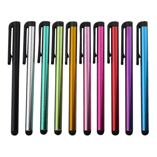 Stylus Touch Pen i metallisk farve-10-pak