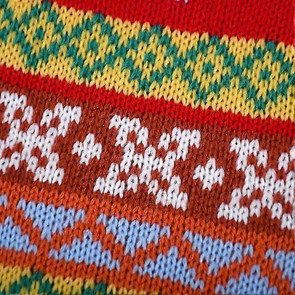 Halsduk för kvinnor, höst och vinter, kall, julröd, tjock stickad, randig, snöflinga, ren, träd, jacquard, varm, mjuk, kashmirliknande, sjal