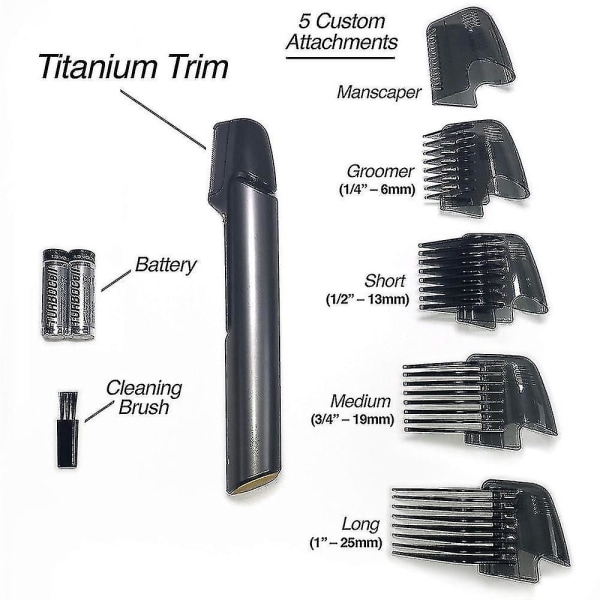 5 i 1 trimmer kroppshårrakapparat Trimmare för hemklippning 5 i 1 titan trim hårklippverktyg