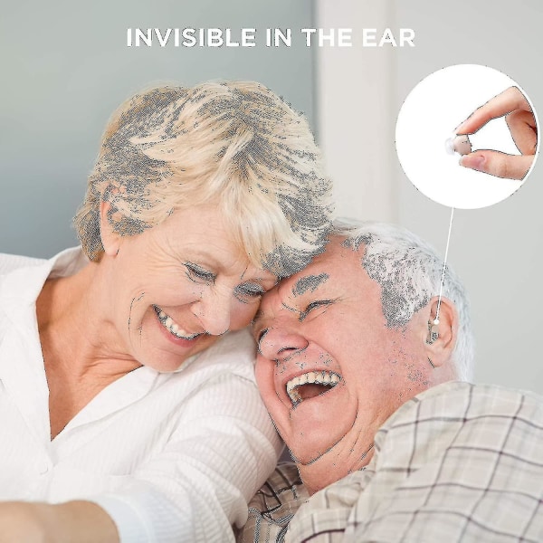 Høreapparater til seniorer - In-ear forstærker til voksne - Høreapparater med justerbar lydstyrke og lydkompensationsindstillinger - Letvægts, diskret A