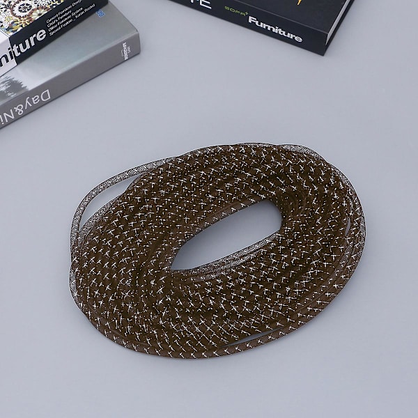 1 förpackning 25m polyester elastisk flätad tråd tub sladdar garn tub nätband vävda rep FIY handgjorda huvudbonader armband hantverk gör (slumpmässig färg)