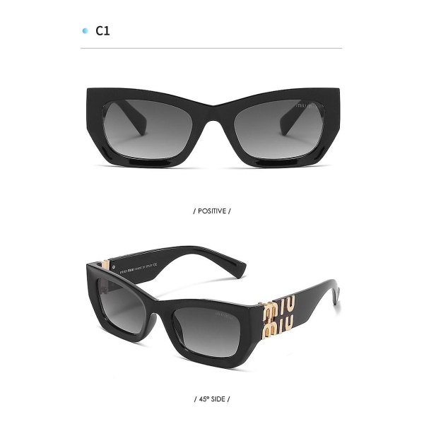 M Unisex's 0 Mu 09 solglasögon Flerfärgade standardstorlek Premium vintage solglasögon, trendiga modeglasögon（C1）