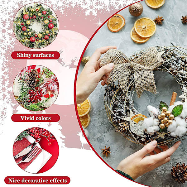 150 stycken konstgjorda julmistelbär röda guld falska julbär jul vinter konstgjorda frukt bärgrenar julmistelbär D
