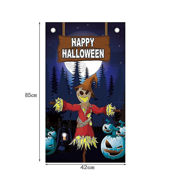 Halloween 3d dörrduk fönster kreativ fest dörrdekor duk