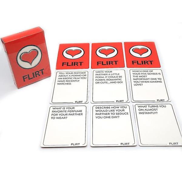 Par romantisk kortspill Spillkortstokk Talk Or Flirt Or Dare-kort 3 Spillkort Kortstokk Nydelig gave til par Voksen Sexspill