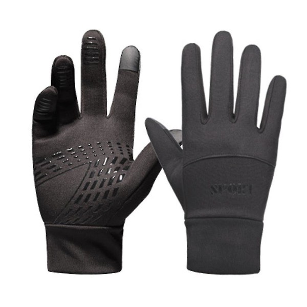 Unisex vintersports fleece stretch varme handsker med fuldfinger（*L）
