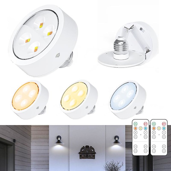 Isvasker Lys Variabel Led Batteri E26 Justerbar Lys Med Skruebase Bordlampe Køkken Trådløs Nattelys