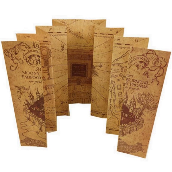 Harry Potter Marauders kartplakat, vintage filmveggkunst, intrikat design Kraftpapir dekorativt maleri for barnerom, filmrom, 28,34x8,66 Inc.