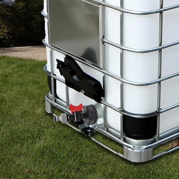 1000 Liter IBC Vandtank med S60x6 Adapterventil og 3/4