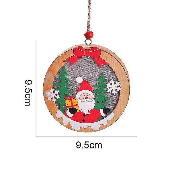 Joulukoristeet Led-valaisin Joulukuusiriipus Joulupukki Lumiukko Peura-koristeriipus (vanhusten tyyli)