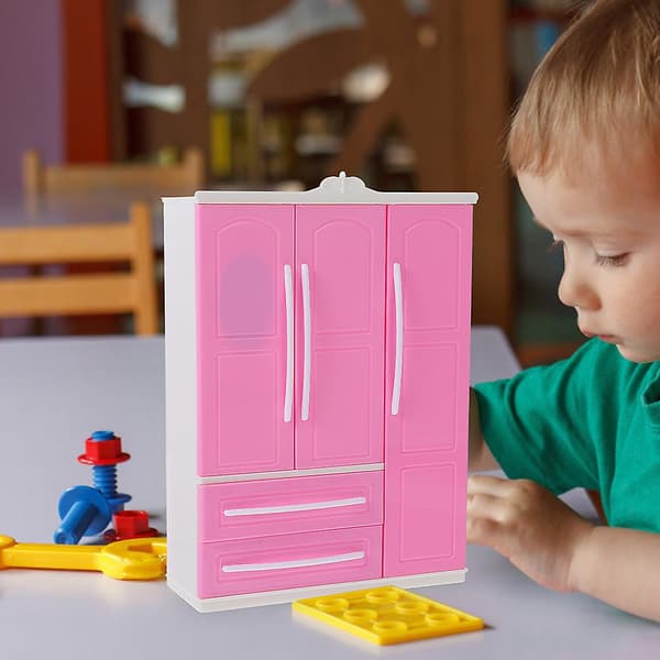1 set dockhusdocka garderob dockkläder garderob mini hus möbler mini dockkläder galgar
