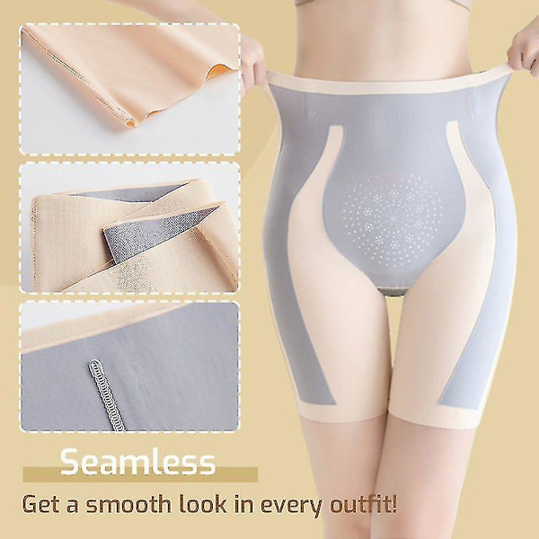 Dam Seamless Högmidjade Postpartum Hip Lift Formande Kalsonger, Slankare Underkläder, Korsett Kroppsskulpterande Byxor (XL för 60-70 Kg, Svart)