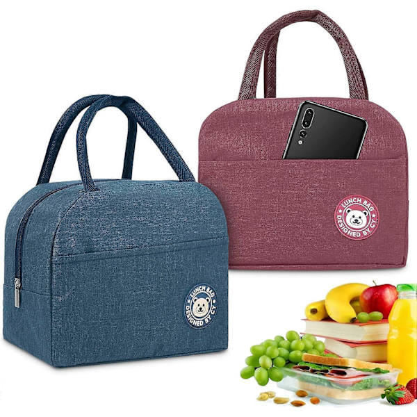 Isolerad Lunchväska Återanvändbar Stor Lunchlåda för Män/Kvinnor, Läckagesäker Kylare Tote Bärbar Lunchväska med Justerbar Axelrem