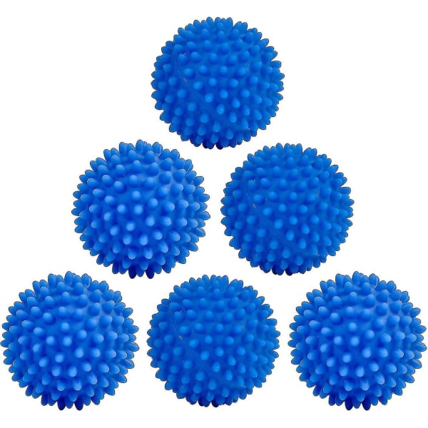 Øko-vasketørretumbler-bolde Genanvendelige silikonebløde vaskekugler, alternativt skyllemiddel (6 pakker)