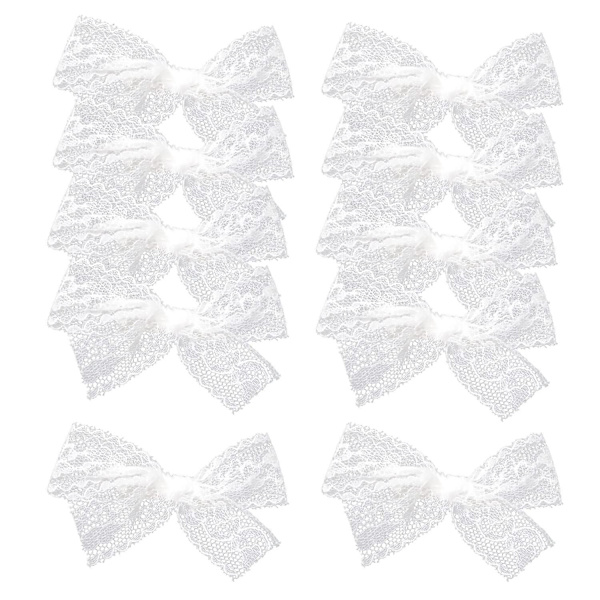 WABJTAM8PCS Hvide blonde sløjfe hårklemmer fe hårnåle fotografering hårnåle søde hårtilbehør til kvinder og piger