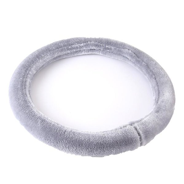Mjuk plysch rattmuff, halkfri, bekväm, elastisk rattmuff, varm fordonskydd