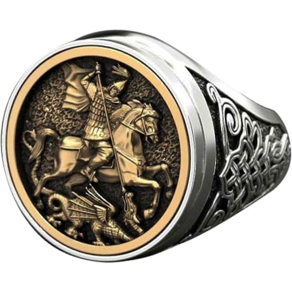 Herr & Dam Gothic Vintage Antik Stil Biker Cocktail Party Ring Retro Vintage Bred Keltisk Knuts Band Ringar för Män 99