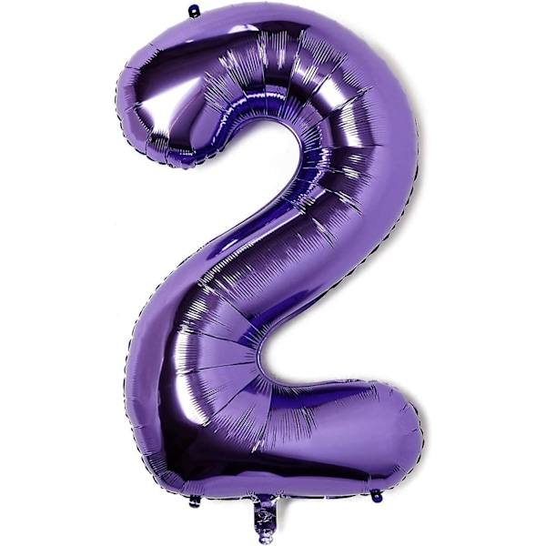 Pupple Stora 40 Tums Siffror 0 Födelsedagsfest Bröllop Dekorationer Heliumfolie Mylar Stor Nummer Ballon Digital