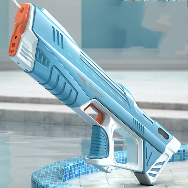 Poolleksak självsugande elektrisk vattenpistol-blå