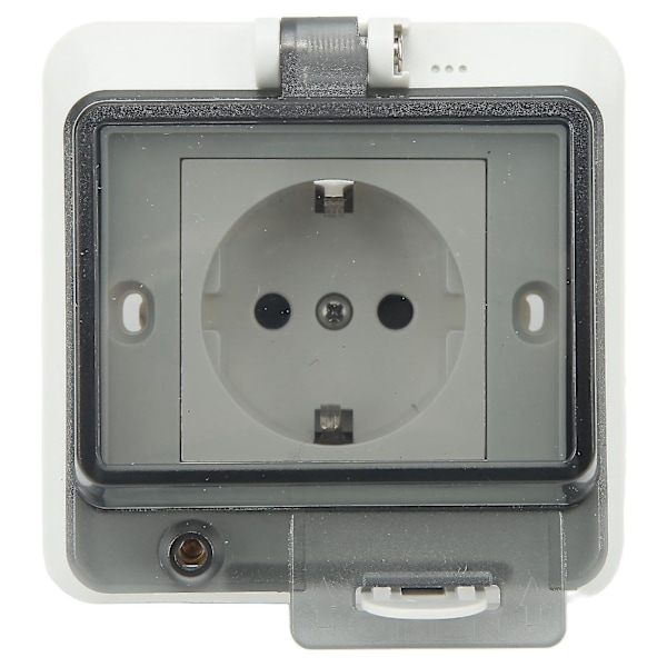 Väggmonterad IP66 Vattentät EU Standard Plug Adapter Uttag 250V 16A med PC Skal
