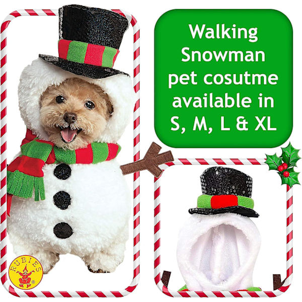 Jultomte Snögubbe Husdjursdräkt$hund Snögubbe Dräkt$hund Julkläder Semester Hund Katt Husdjur(lämplig För Husdjur Inom 4 Kg)