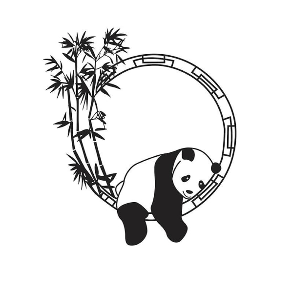 1 set Panda väggdekal, söt Panda bambu väggdekor för flickor Barn sovrum förskola klassrumsdekoration