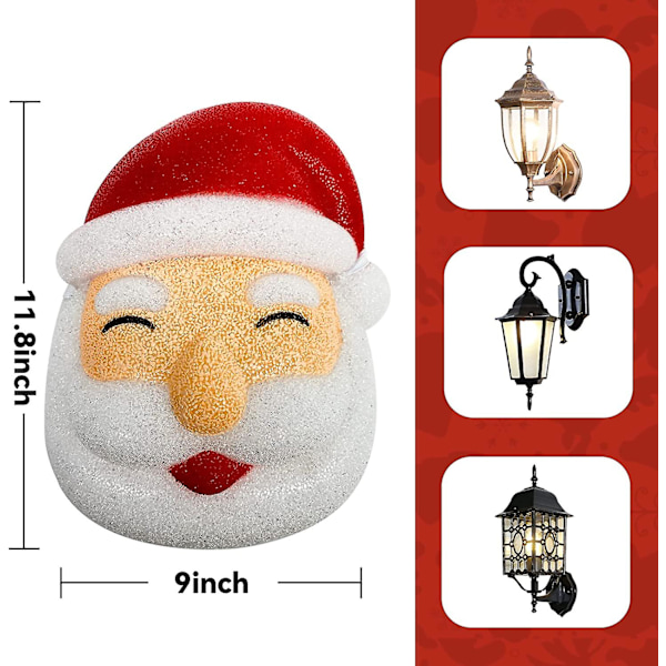 2-pack Julbelysningsöverdrag för Veranda - Utomhusjuldekorationer med Elastiskt Band för Jul inomhus eller utomhus på Gräsmattan, Verandan, Garaget etc.