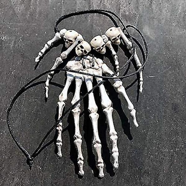Halloween Dekoration Skallehänge Halsband Skalle Benhalsband För Halloween Dekoration Fest Cosplay Maskerad Dekorationer
