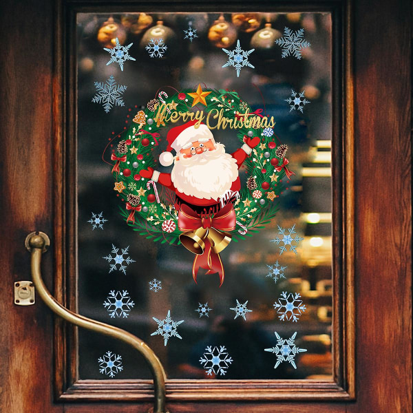 1 stk juledekor dørveggklistremerke Bakgrunnsdekor veggglassklistremerke