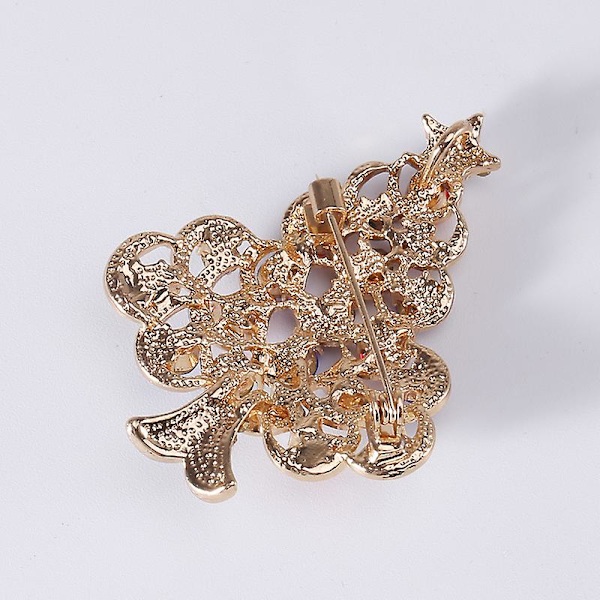 1 stk. Jule Vintage Krystal broche til kvinder, Juletræ Ferie broche nål