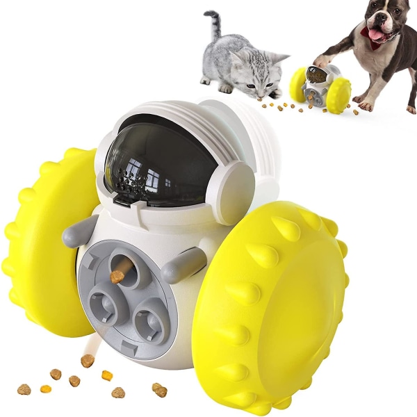 Godbid-dispenserende puslespil til langsom fodring af legetøj til små hunde, sjove multifunktionelle interaktive jagtlegetøj til hunde, forbedrer kæledyrs fordøjelse, robotformede hundelegetøj, Gr