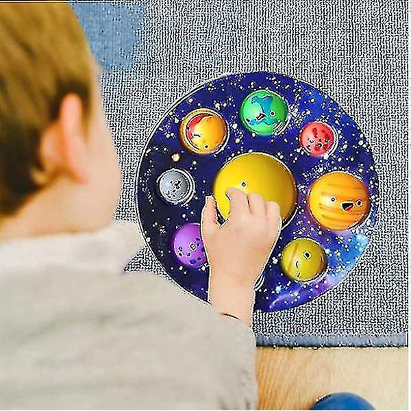 Åtta planeter tryck pop pop bubbla fidget leksaker