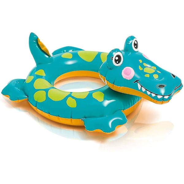Barnens Simring Simring Simring Vilda Djur Krokodil, Gummibåt Perfekt För Simbassäng, Strand, Semester, Sjö Eller Pool