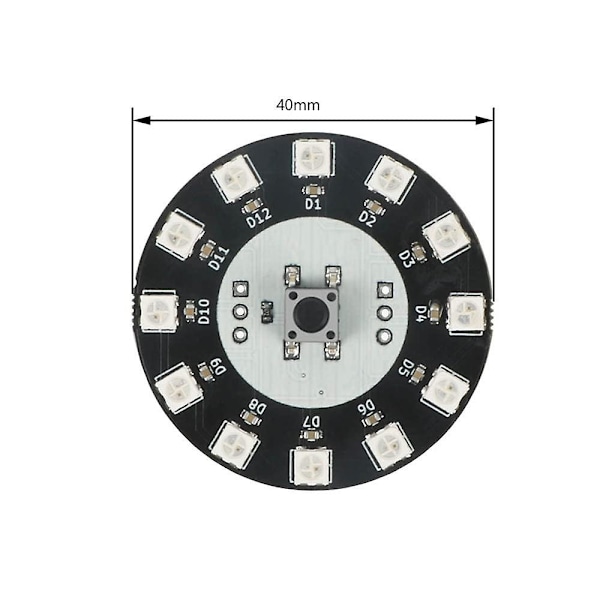 12-bitars Ws281b 3535 RGB LED-drivrutinmodul, programmerbar LED-ringlampsmatris med integrerade drivrutiner för R3