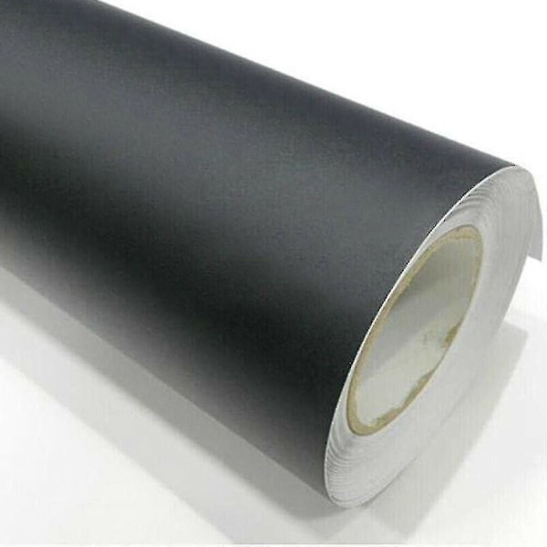 30x152 cm matte filmer svart vinylfilminnpakning for bil selv-klistremerke Kjøretøydekor 3d boble for motebildekorasjoner