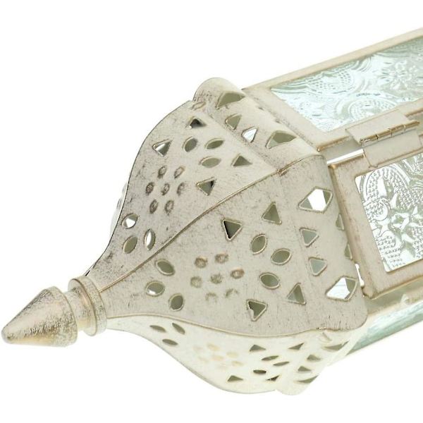 2 st Hängande Ljuslykta Retro Marockansk Ljusstake Ihålig Metall Glas Ljusstake