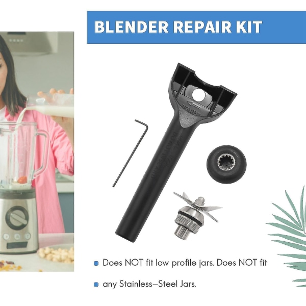 Blender Blade Rep Kit afmonteringsværktøj, drevfatning med pakning til Vitamix 5200 64 48 32oz