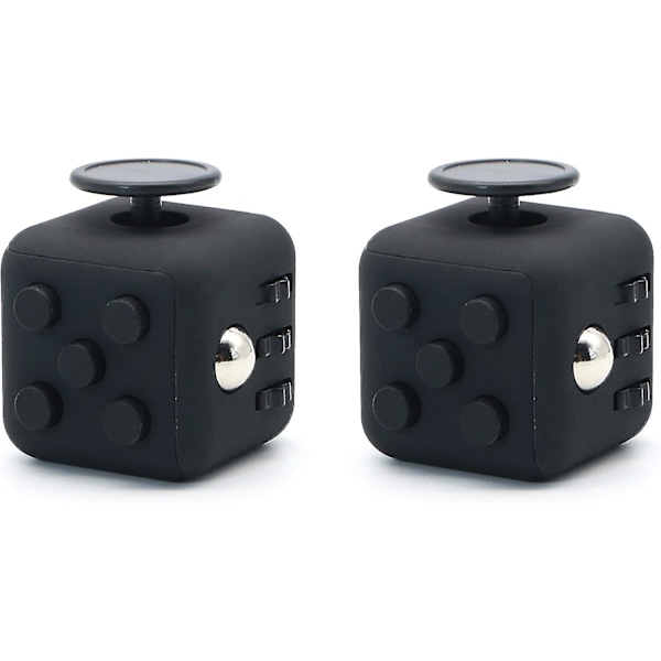 2PCS Stress och ångest tryckavlastande leksak Perfekt för vuxna och barn[Present Idé][Avslappnande leksak](2 Svart&Svart)