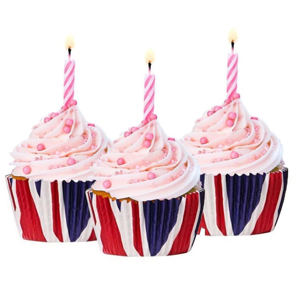 Storbritannien Flag Cupcake Case Bagetilbehør til gør-det-selv Cupcake Party Supplies (50 pakker)