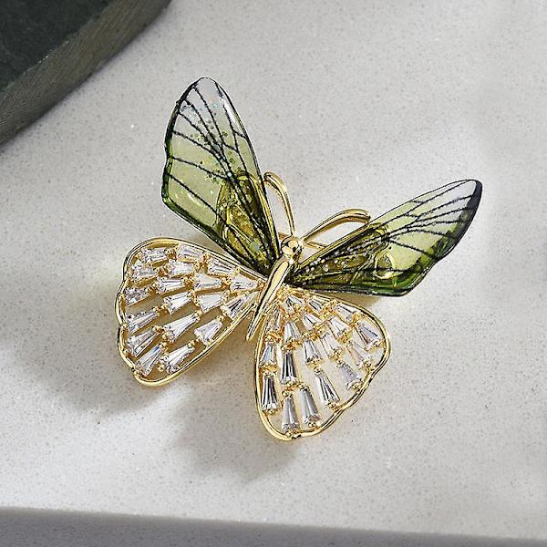 6 kpl Kristalli Rhinestone Siiriäinen Rintaneula Korut Perhonen Siiriäinen Kristalli Brosseja Eläin Bee Badge Pin Vintage Zirkoni Kaulus Pins