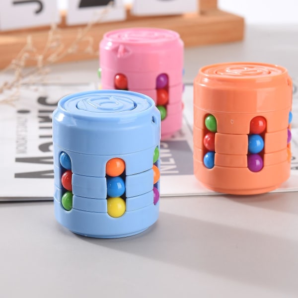 Magic Bean Cube Fingerspidslegetøj Spinner Roterende Legetøj Reliever Stresslegetøj til teenagere og voksne (blå)