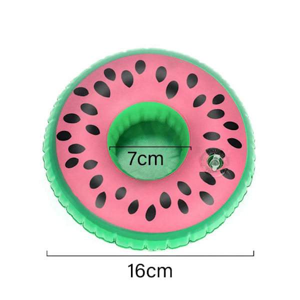 8-pack uppblåsbara flytande dryckeshållare, mugghållare, uppblåsbara underlägg för poolpartyn, uppblåsbart underlägg i form av vattenmelon