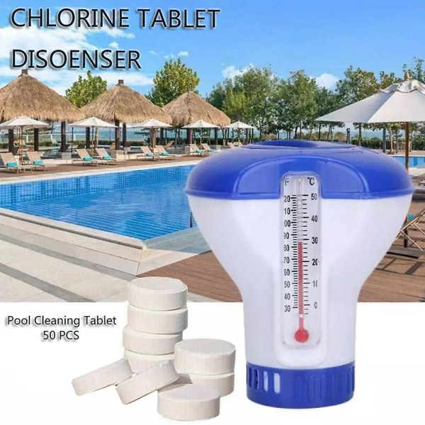 Svømmebasseng Spa Automatisk Klor Tablet Flytende Dispenser Øyeblikkelig sterilisering Tablett Floater