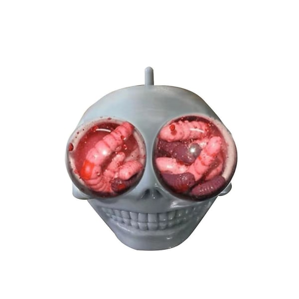 Skull Monster Gothic Fidget Toy, Novelty Skull Squeeze Balls（Grå）