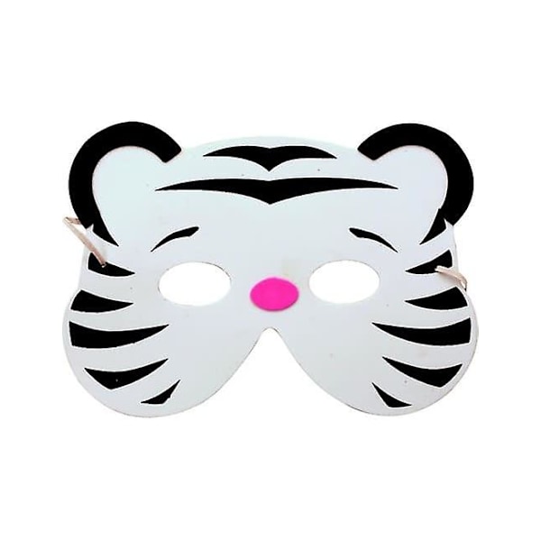 Vit tigermask för barn